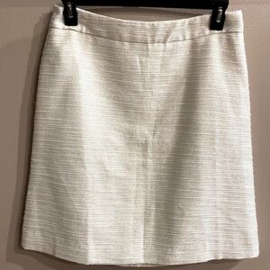 Anthropologie women’s tweed A line skirt textured ivory gold metallic size 12